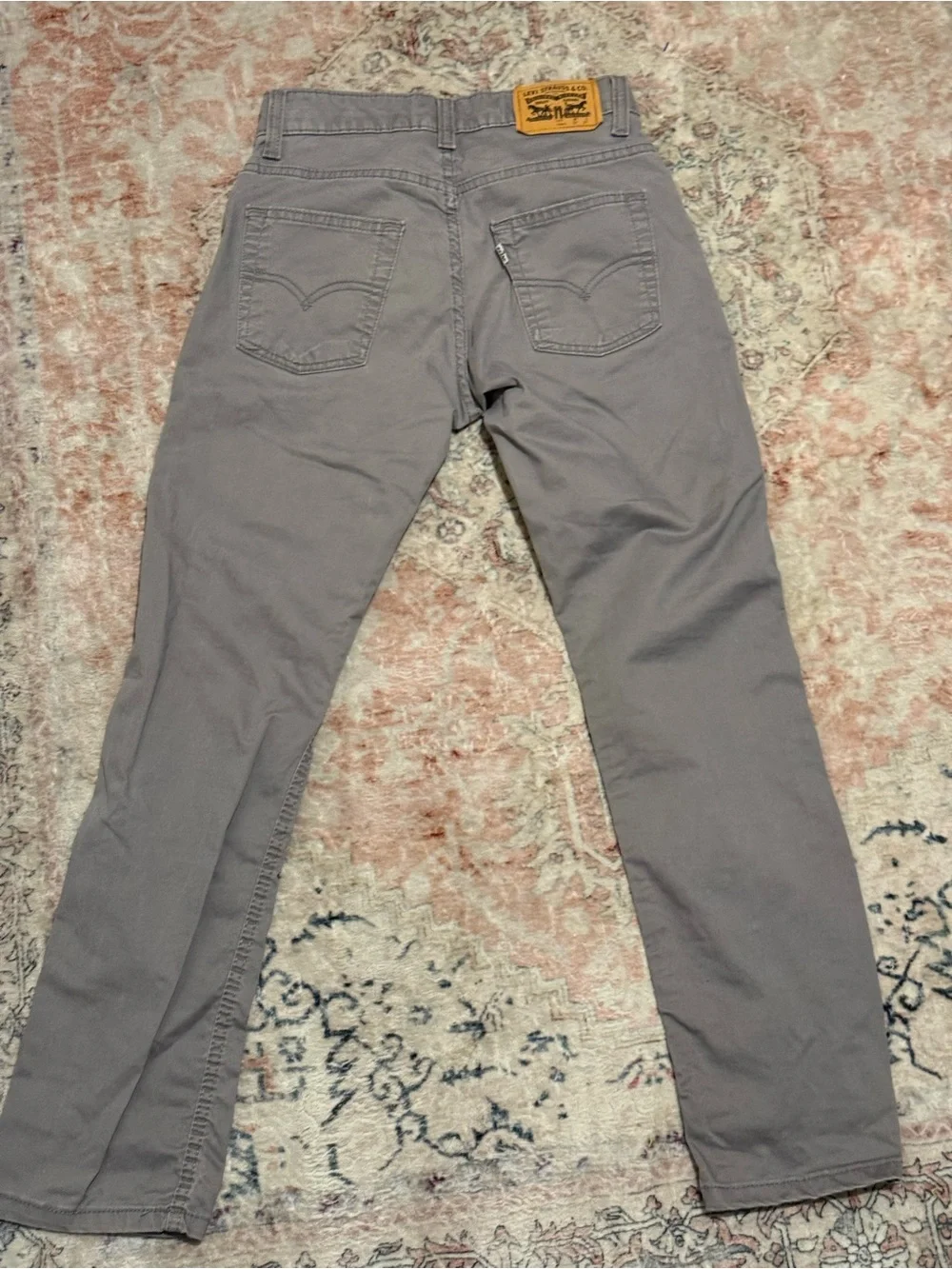 Levi's Kids Slim Straight Chinos in Gray Size 14